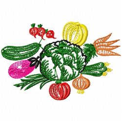 Vegetable Embroidery Design 11